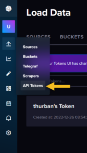 HowTo create an API Token for the influx CLI and our Cacti bucket